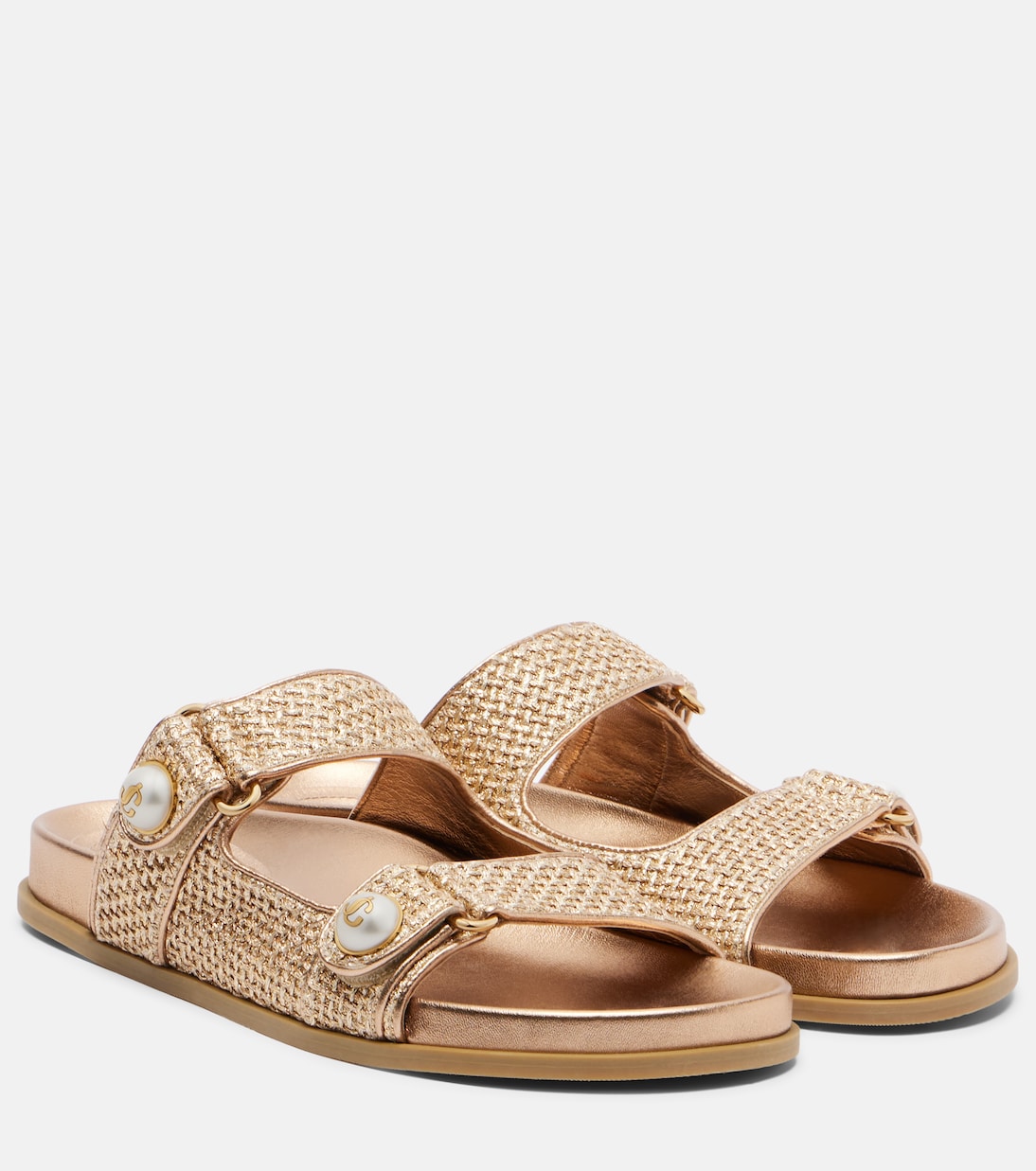 Sandalen Fayence mit Metallic-Leder | Jimmy Choo