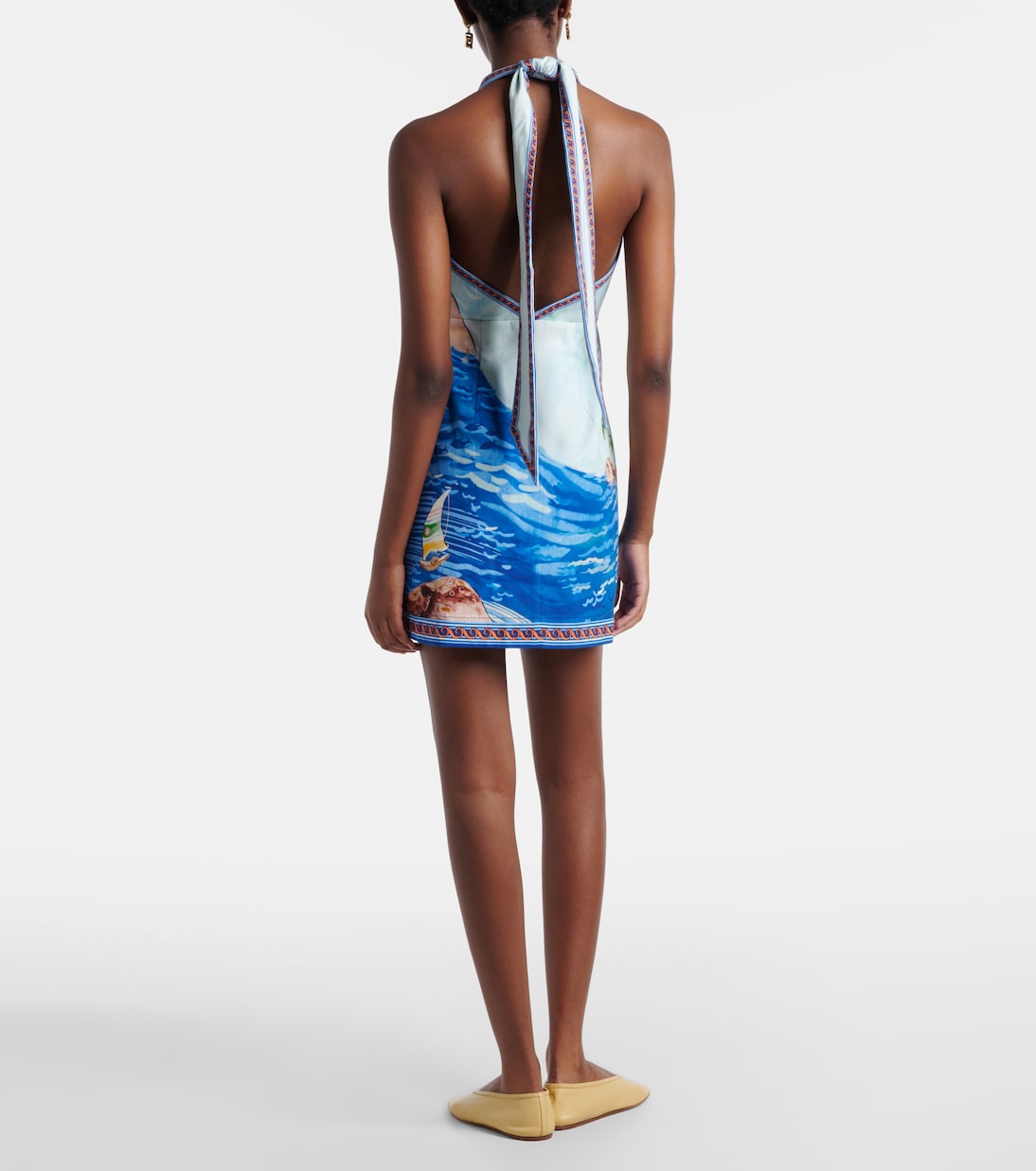 Island printed cotton minidress | Alémais