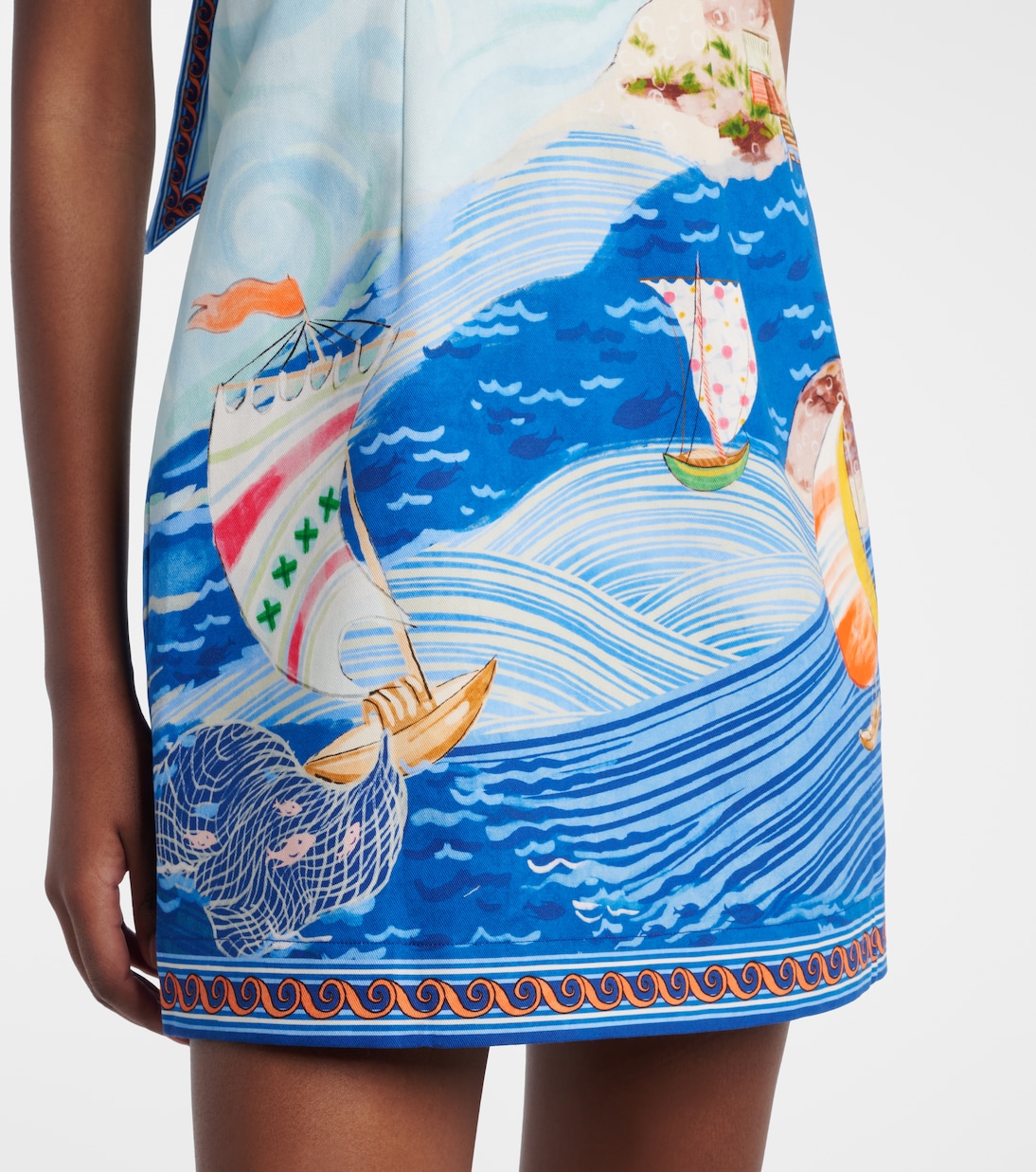 Island printed cotton minidress | Alémais