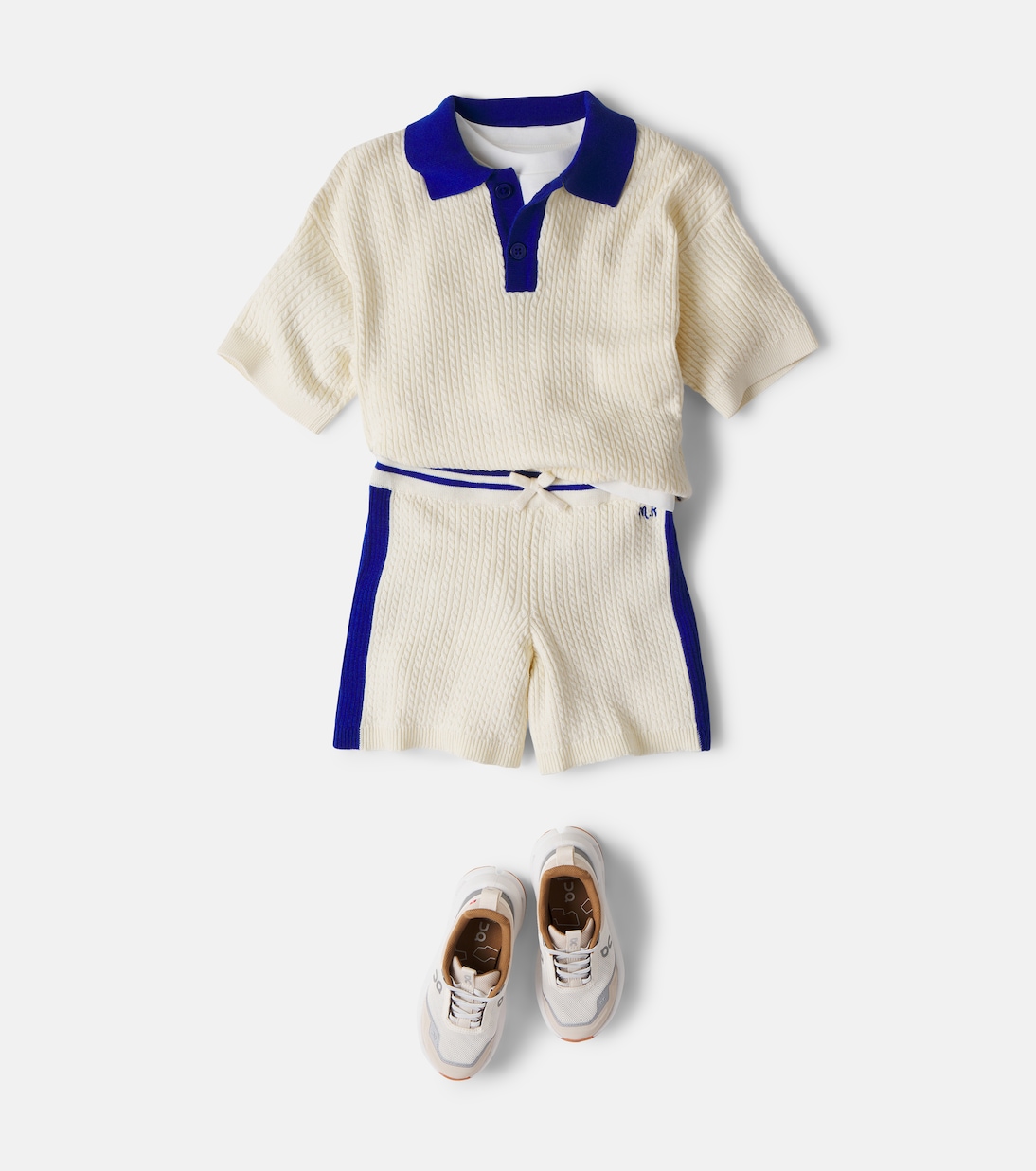 Cable-knit cotton shorts | Mini Rodini