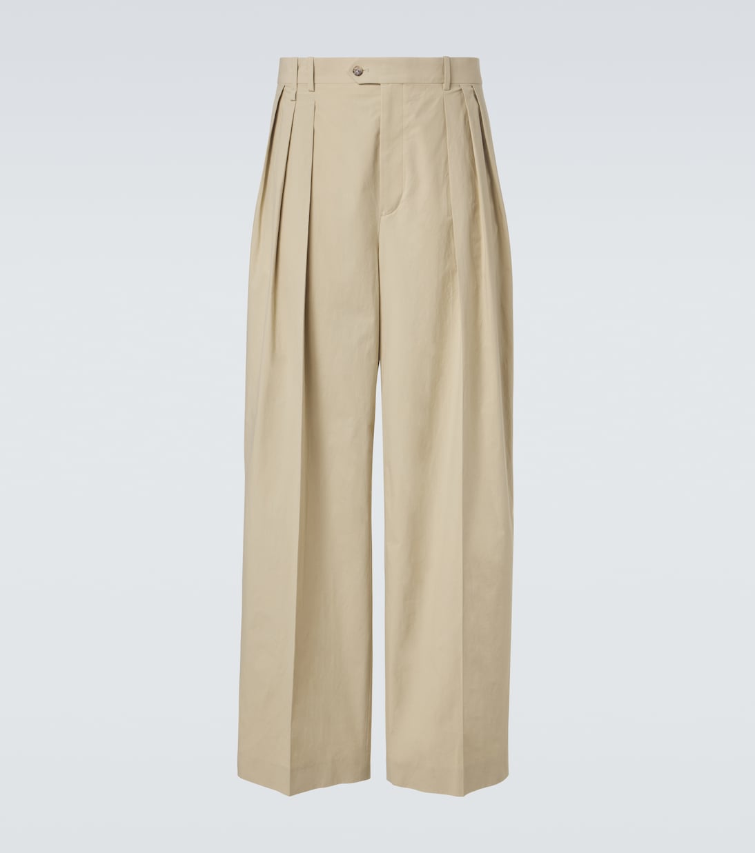 Baxter pleated cotton straight pants | Calvin Klein Collection