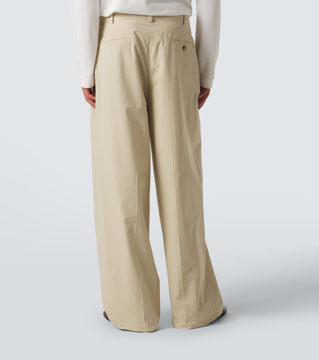 Baxter pleated cotton straight pants | Calvin Klein Collection