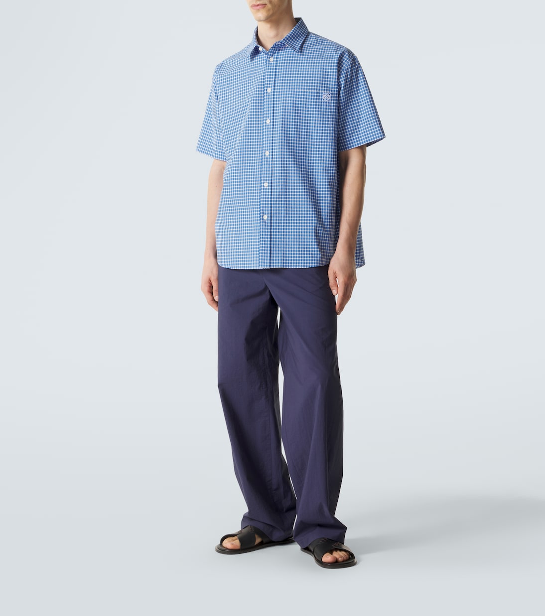 Paula's Ibiza checked cotton-blend shirt | Loewe