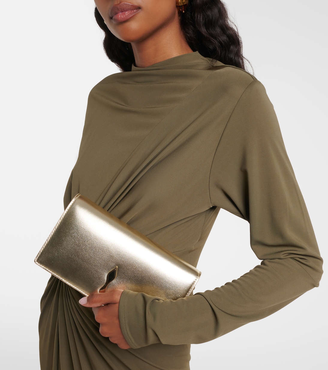 Bettina Small metallic leather clutch | Christian Louboutin