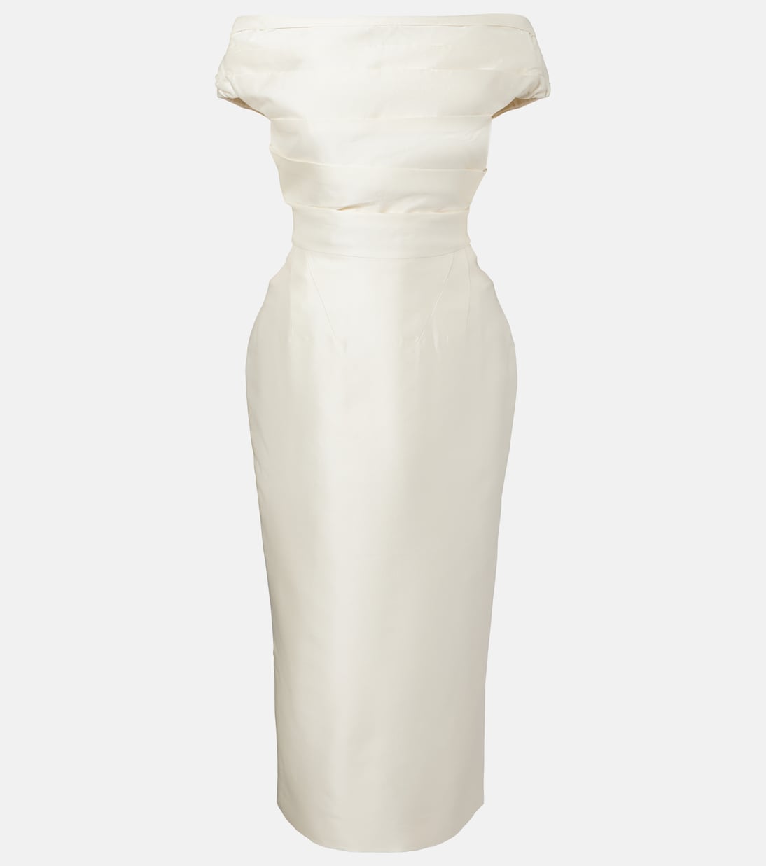 Robe de cocktail Bronte en laine et soie à épaules dénudées | Rachel Gilbert