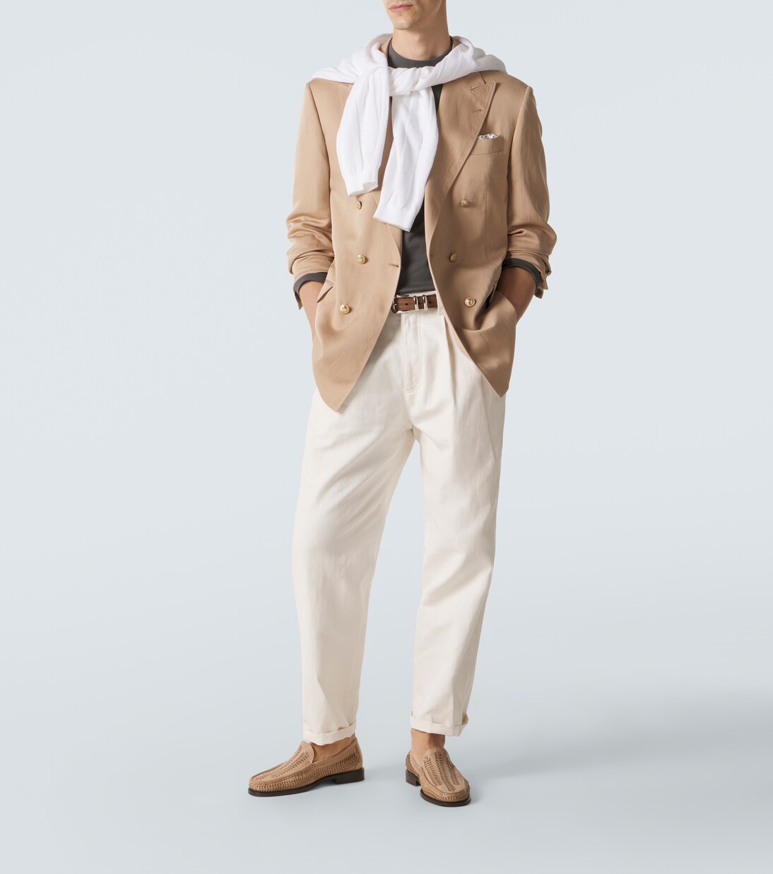 Silk and linen blazer | Brunello Cucinelli