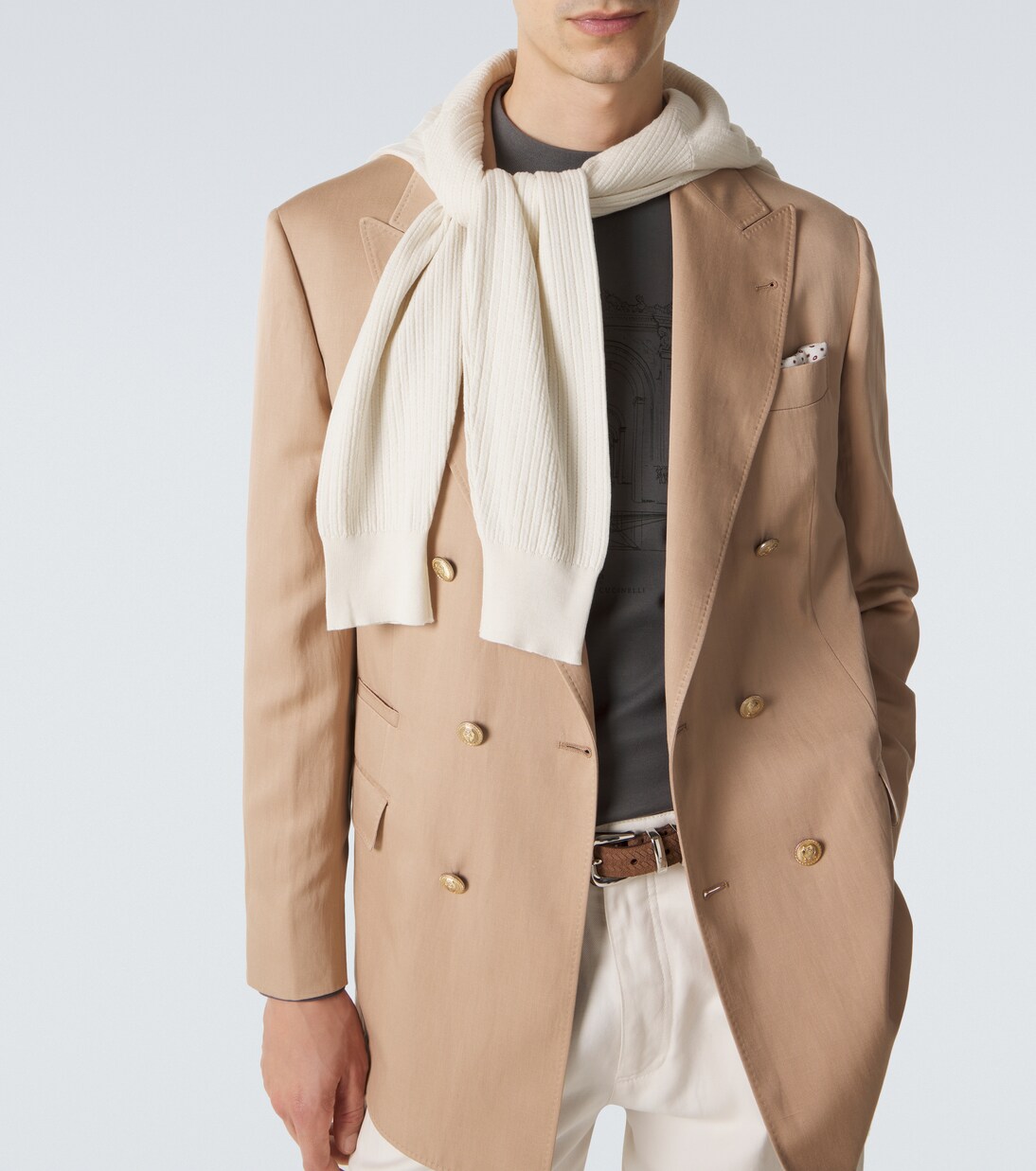 Silk and linen blazer | Brunello Cucinelli