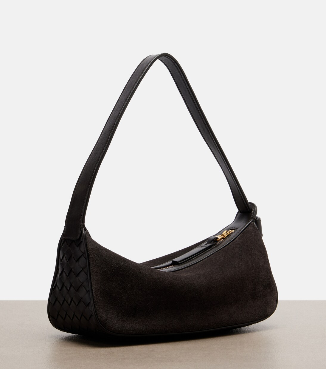 Nodo Small suede shoulder bag | Bottega Veneta