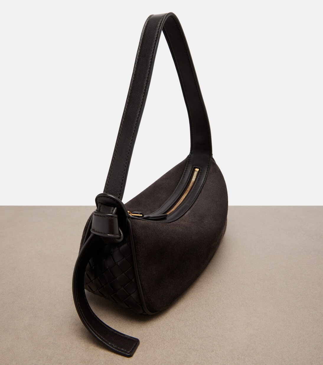 Nodo Small suede shoulder bag | Bottega Veneta