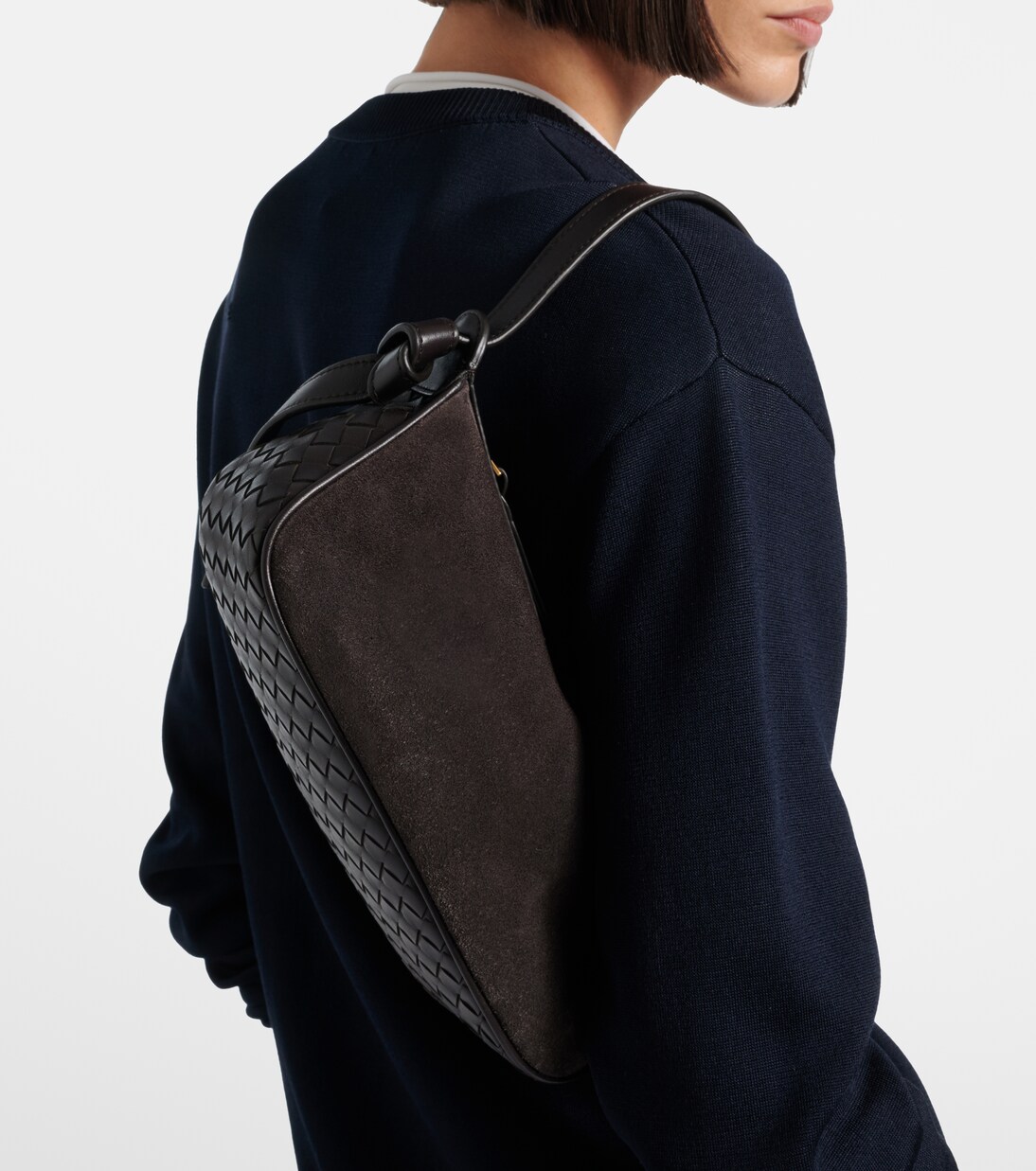 Nodo Small suede shoulder bag | Bottega Veneta