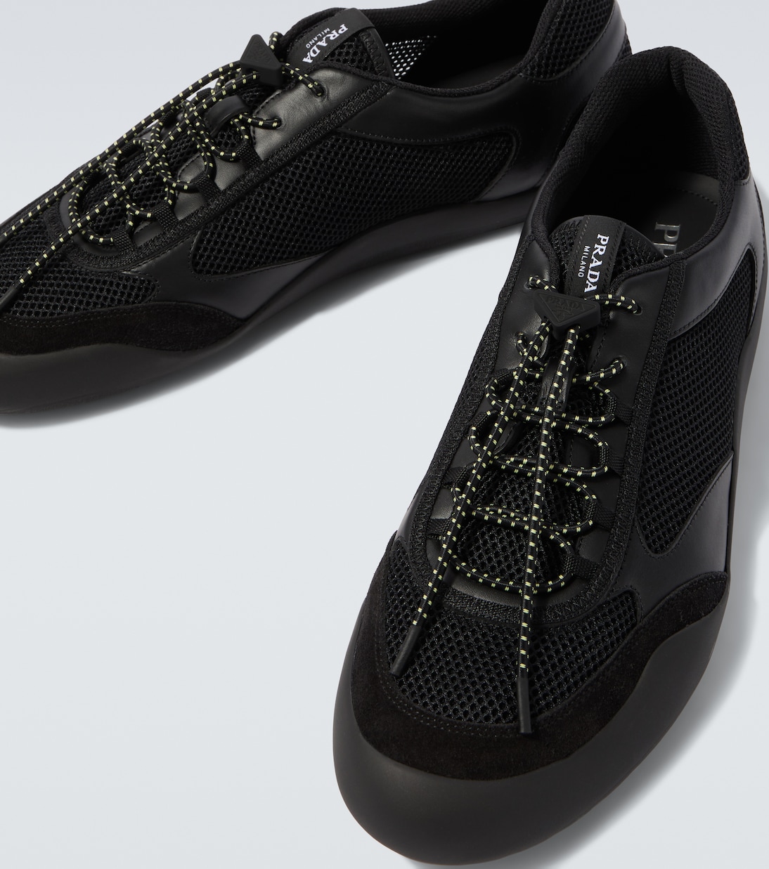 Speedrock leather-trimmed sneakers | Prada