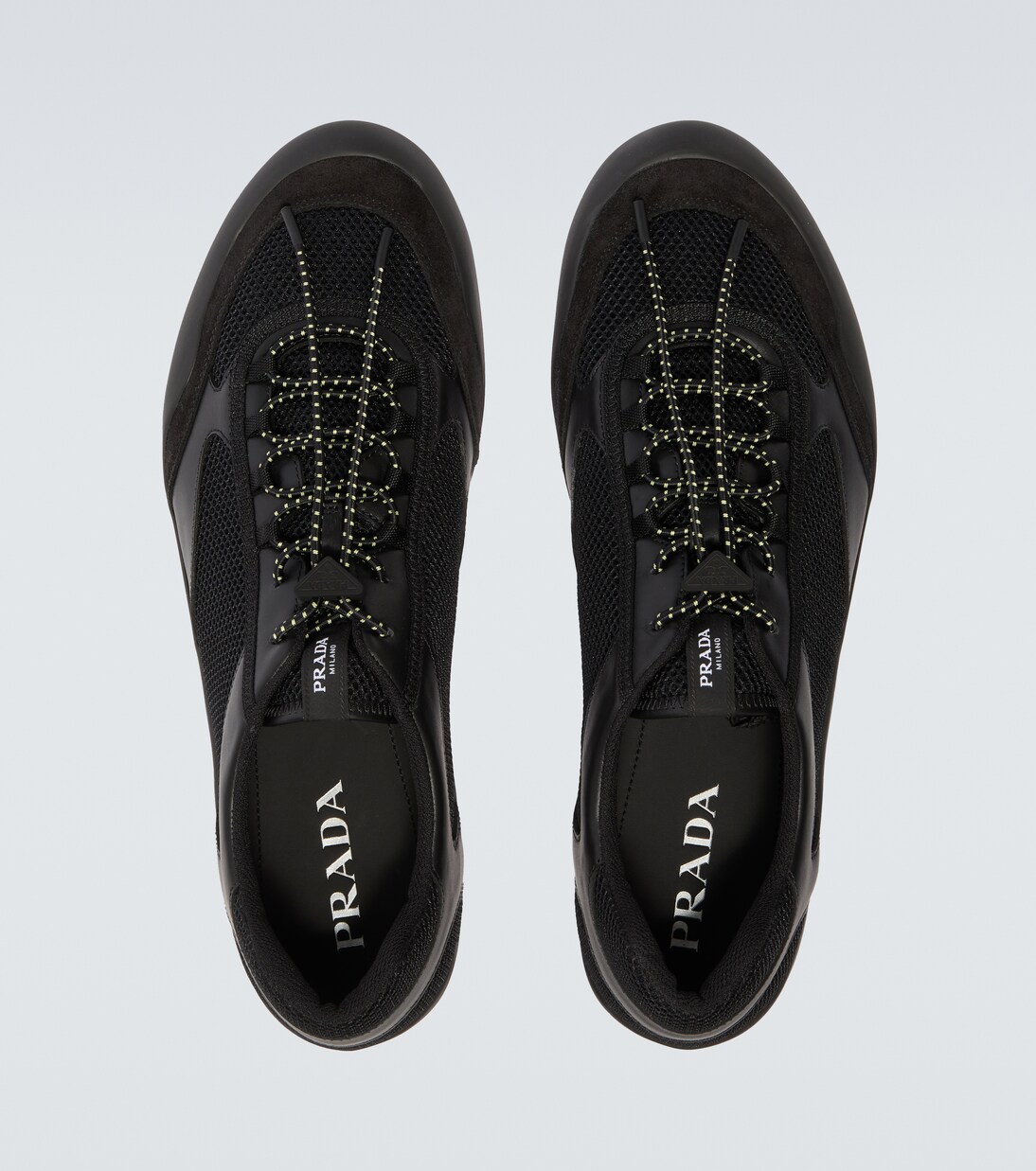 Speedrock leather-trimmed sneakers | Prada