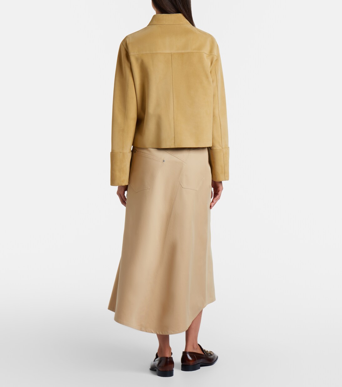 Asymmetric cotton midi skirt | Loewe