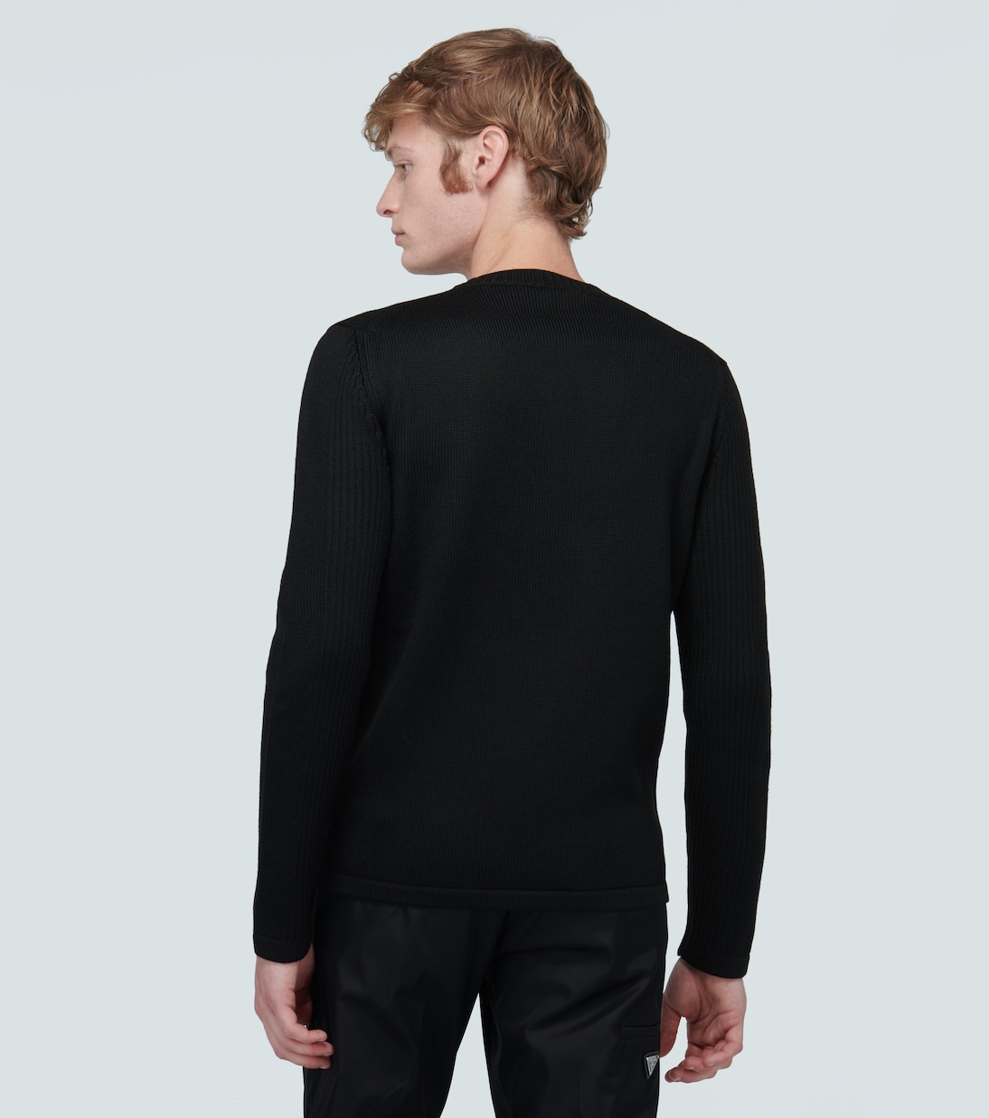 Crewneck sweater with nylon pocket | Prada