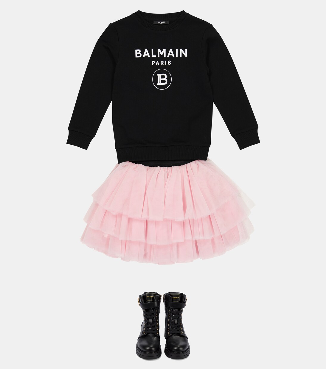 Bedrucktes Sweatshirt aus Baumwolle | Balmain Kids