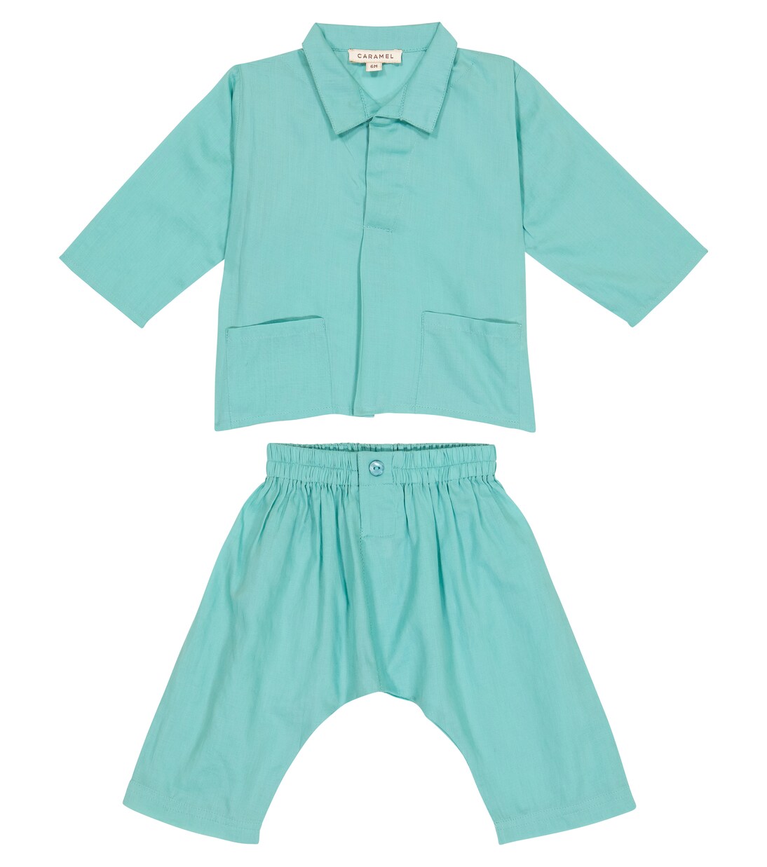 Baby Set Manta Ray aus Hemd und Hose | Caramel