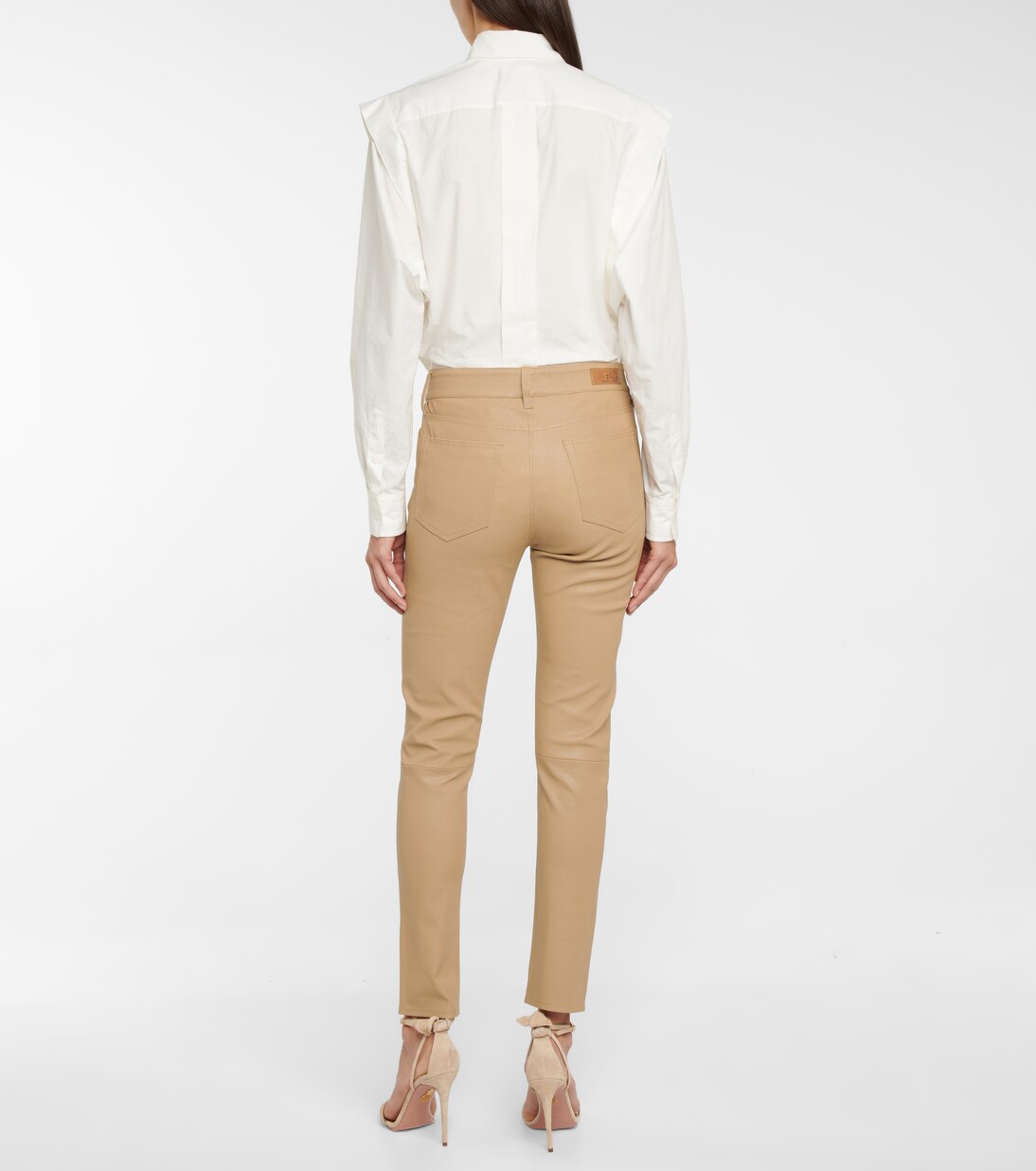 High-Rise-Hose aus Leder | Polo Ralph Lauren