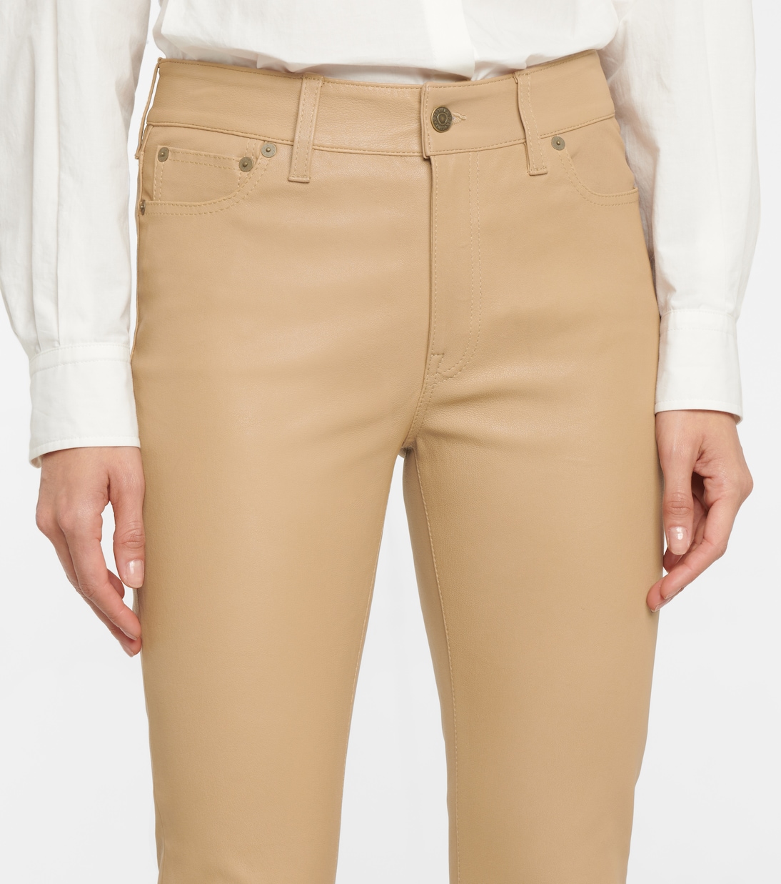 High-Rise-Hose aus Leder | Polo Ralph Lauren