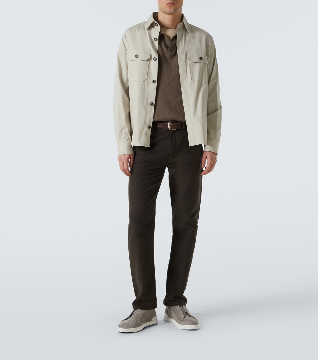 Sneakers Triple Stitch aus Veloursleder | Zegna