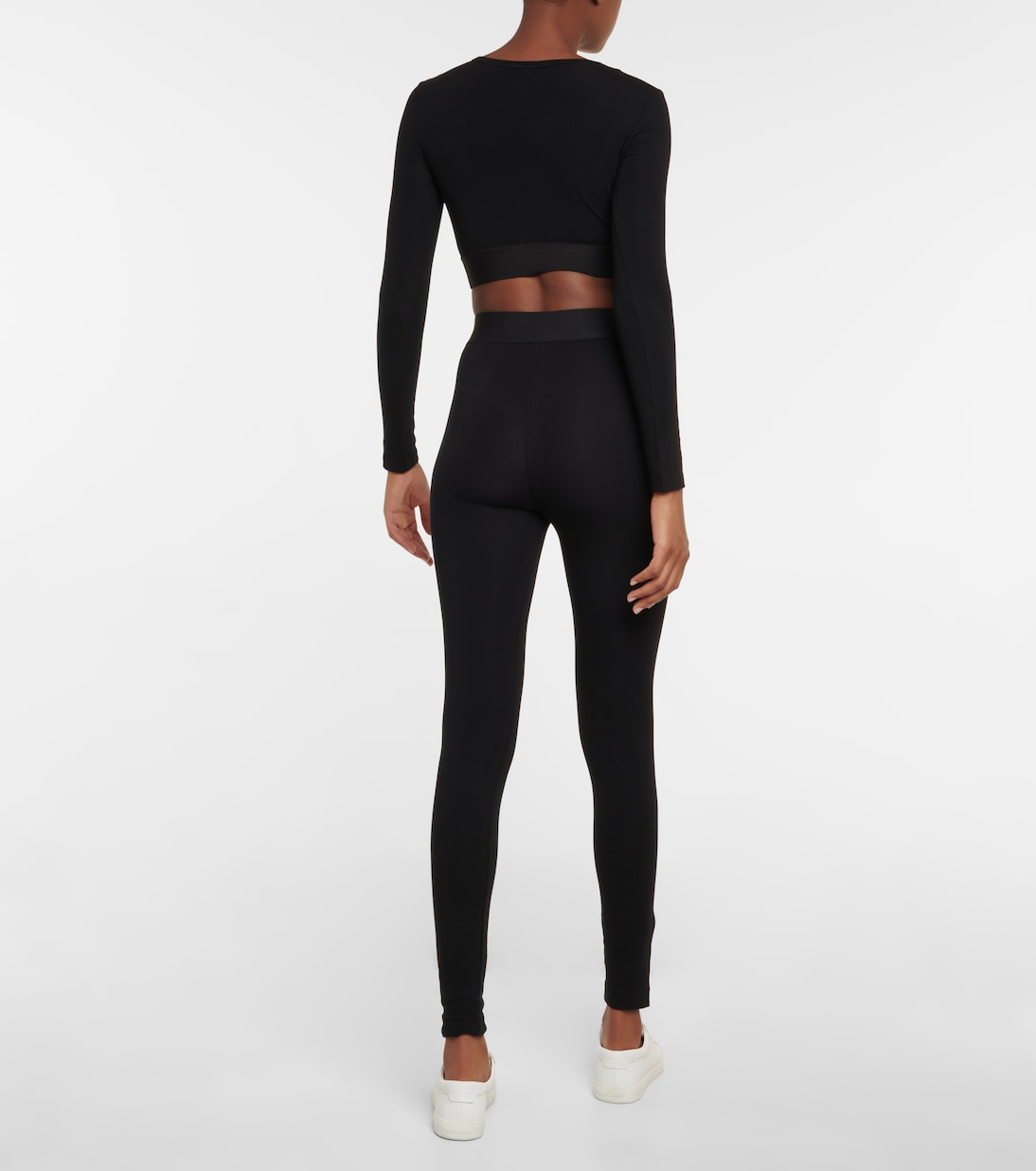 Leggings en mezcla de algodón con logo | Dolce&Gabbana