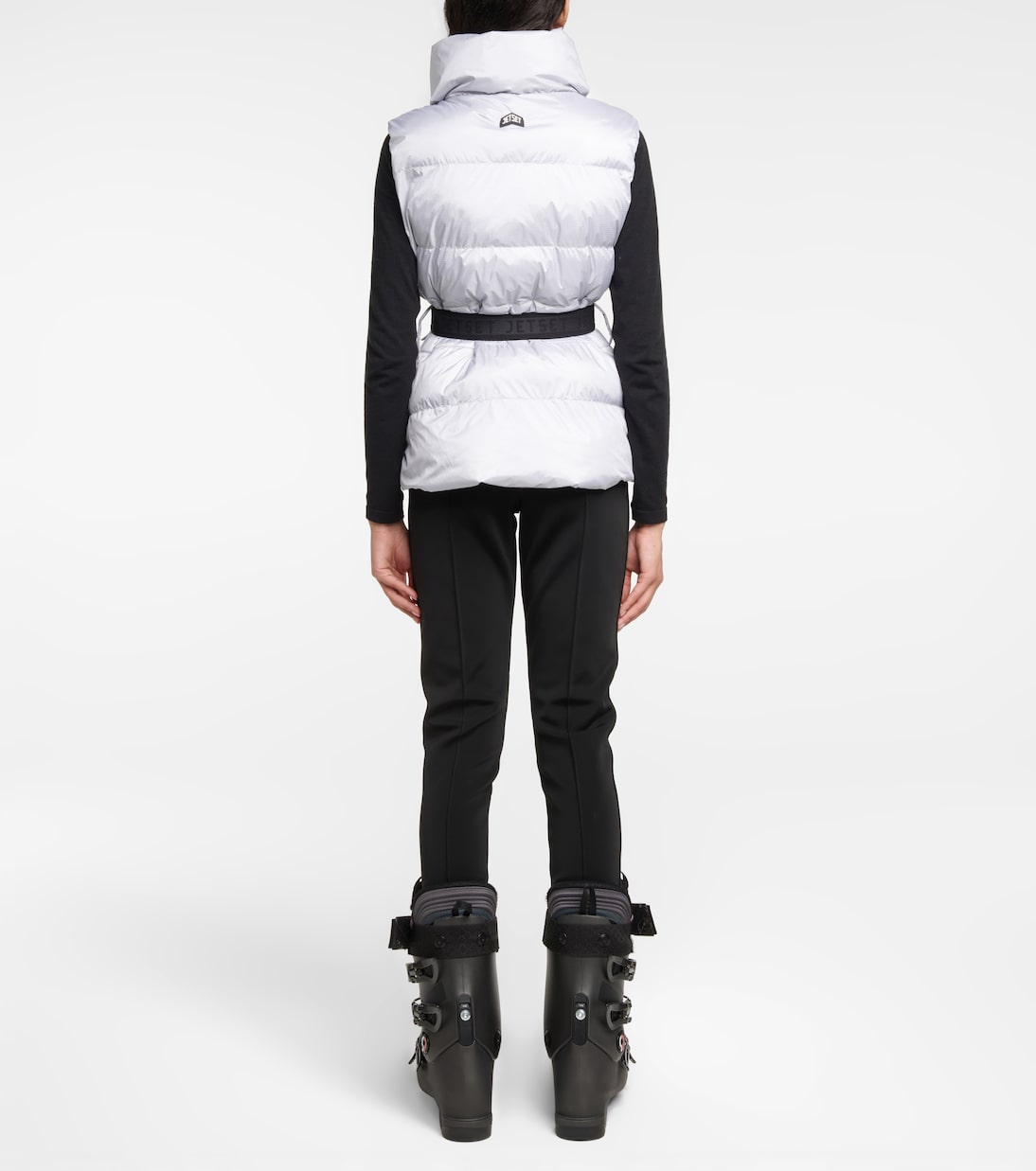 Clara Glam belted puffer vest | Jet Set