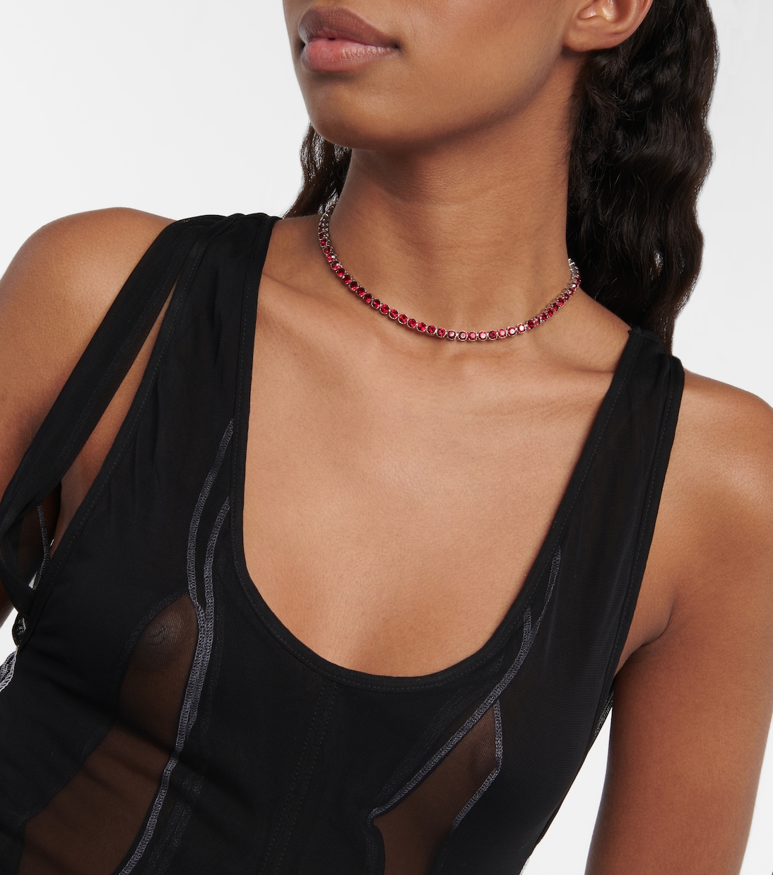 Collier à cristaux | Amina Muaddi