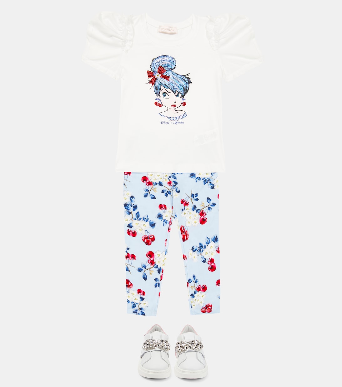 x Disney® embellished jersey T-shirt | Monnalisa