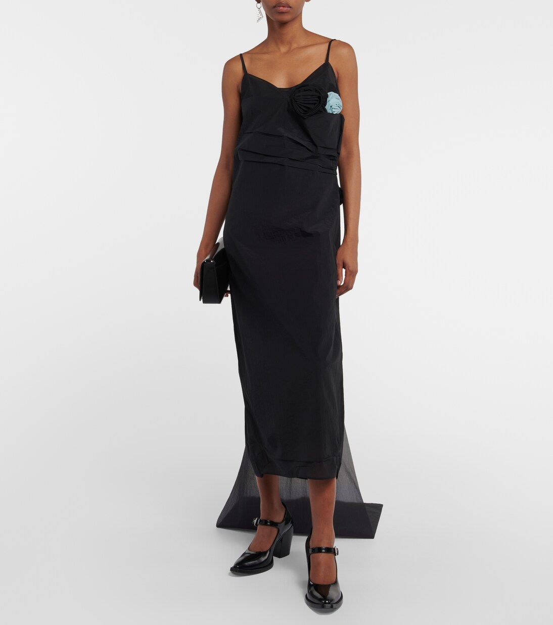 Vestido de fiesta en crepé de nylon | Prada