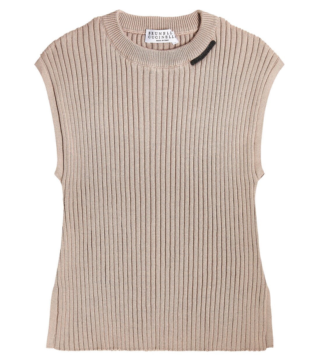 Ribbed-knit cotton sweater | Brunello Cucinelli Kids