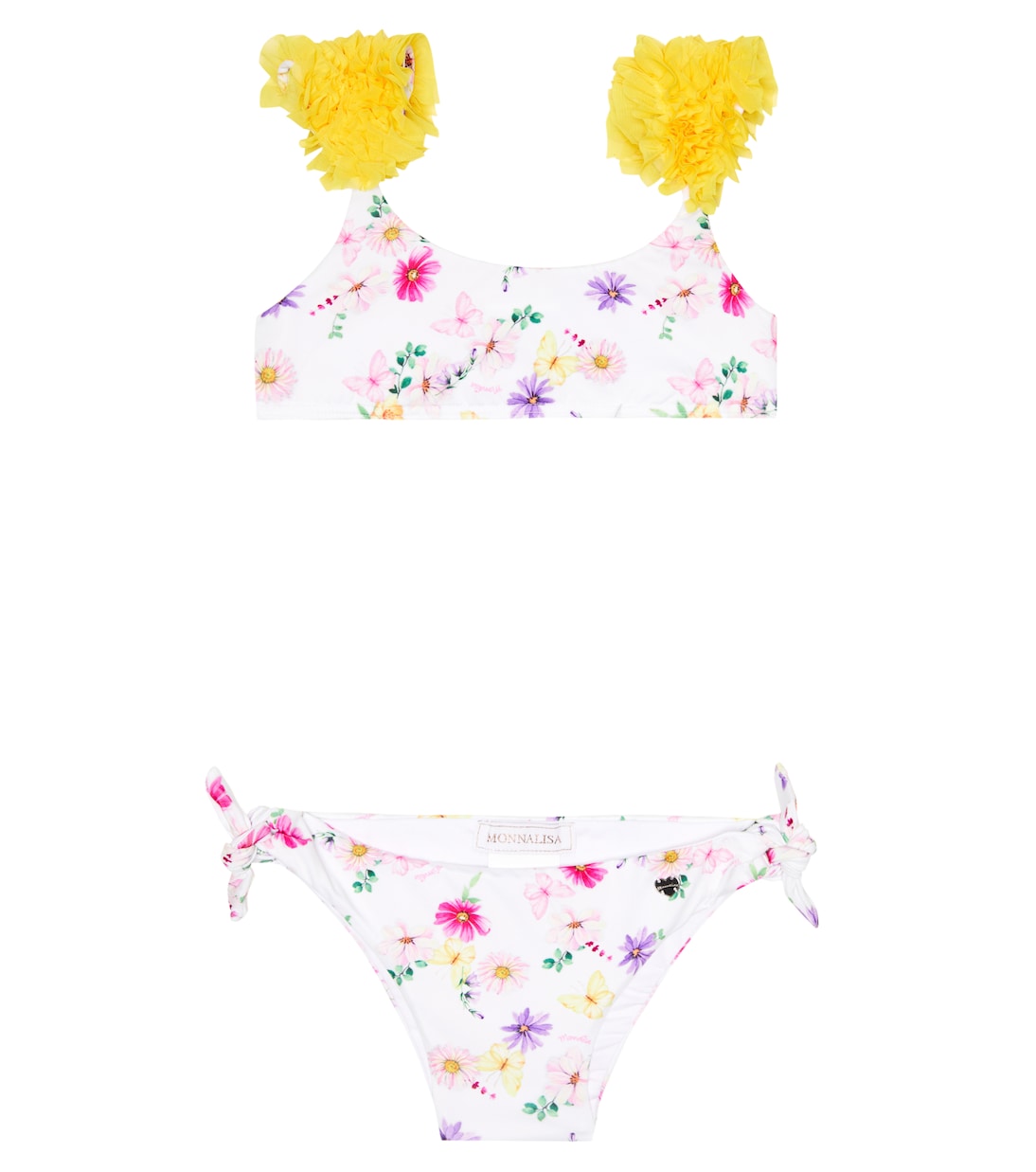 Floral ruffle-trimmed bikini | Monnalisa