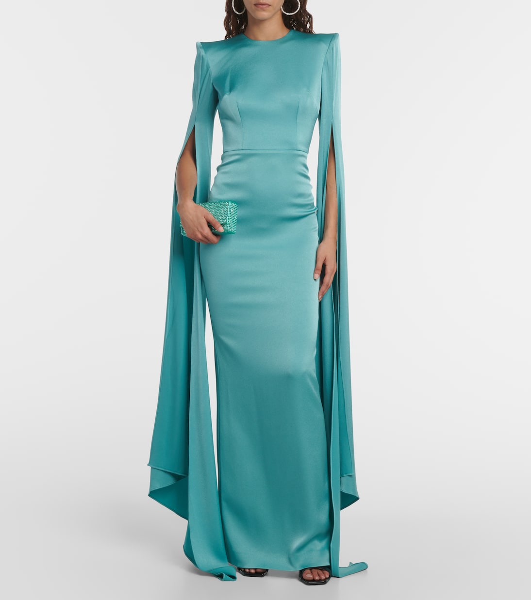 Clutch Paloma Micro in raso | Amina Muaddi