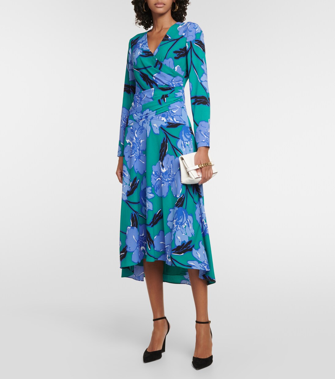 Robe midi Feronia en crêpe à fleurs | Diane von Furstenberg