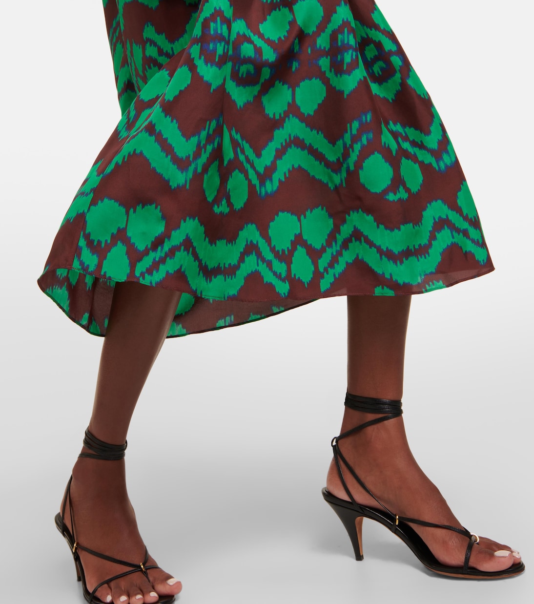 Bedrucktes Midikleid Anora aus Seide | Ulla Johnson