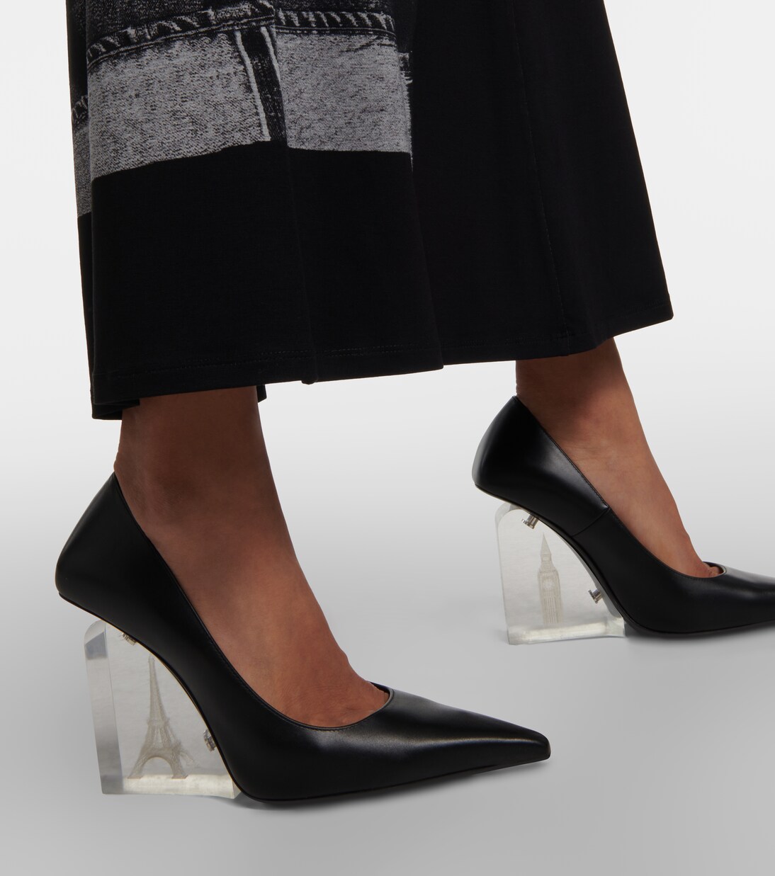 x Jean Paul Gaultier leather wedge pumps | Jimmy Choo