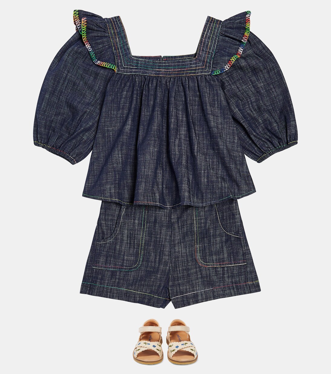 Alight denim top | Zimmermann Kids