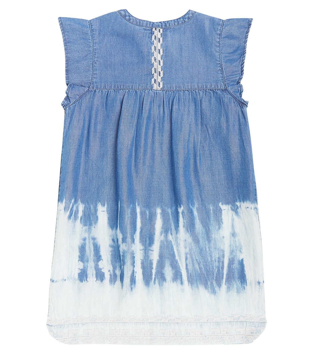 Embroidered gathered denim dress | Scotch & Soda Kids