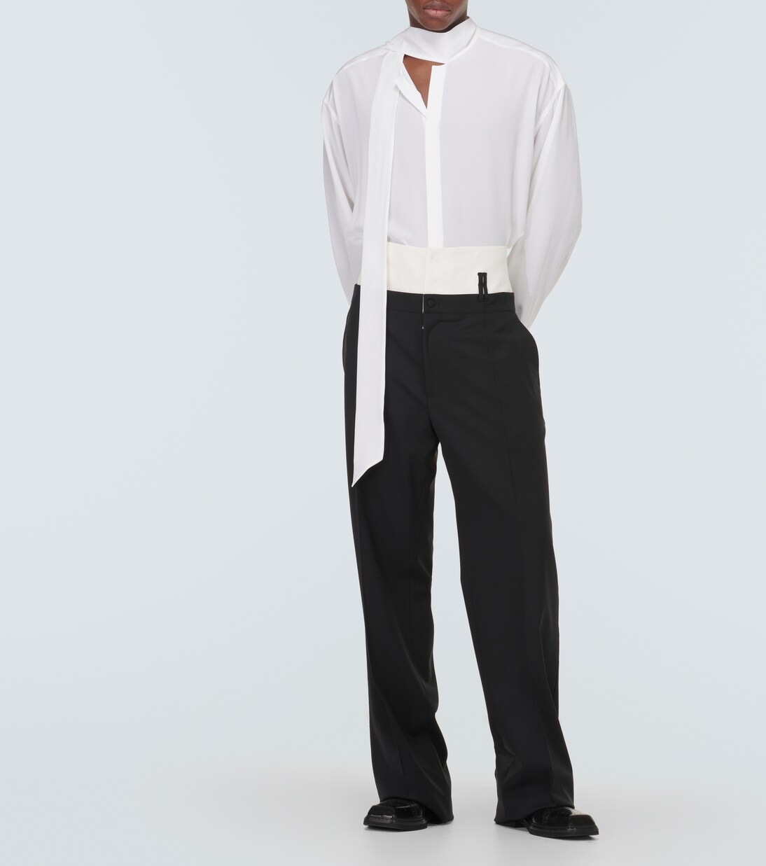 Wool-blend twill straight pants | Dolce&Gabbana