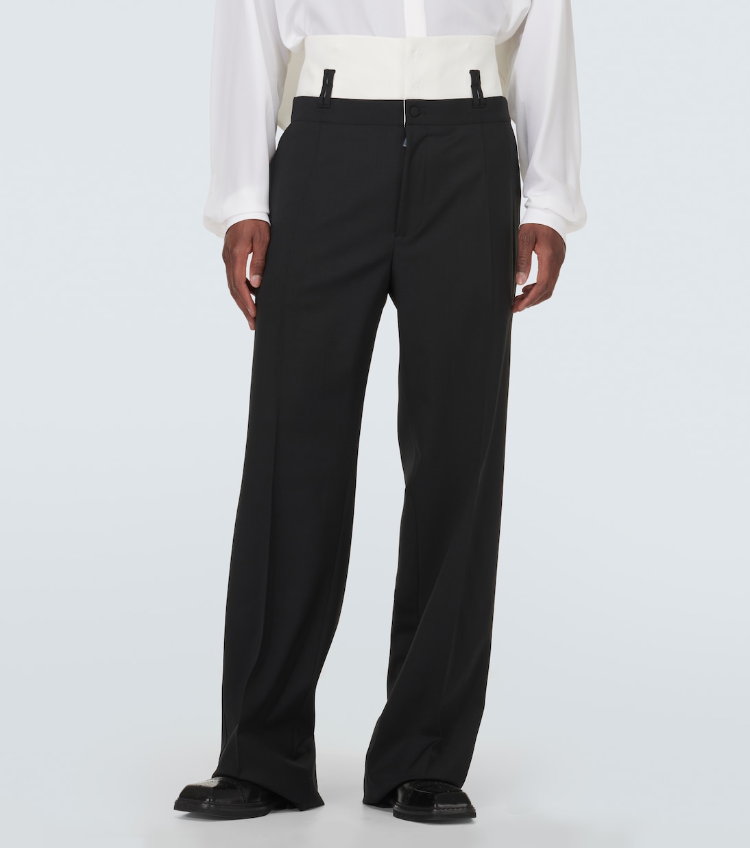 Wool-blend twill straight pants | Dolce&Gabbana