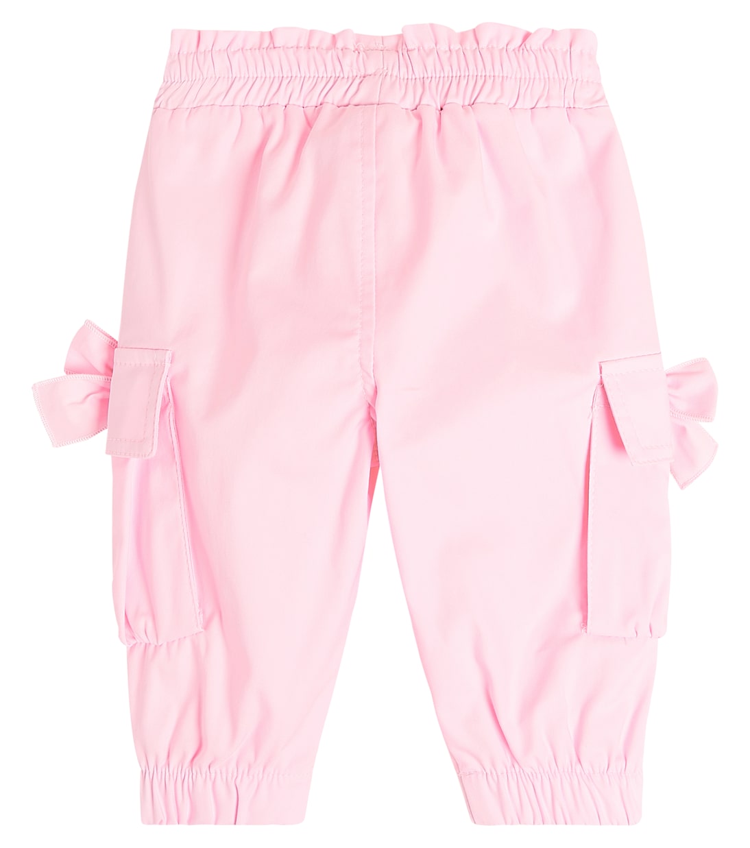 Baby bow-detail cotton-blend cargo pants | Monnalisa