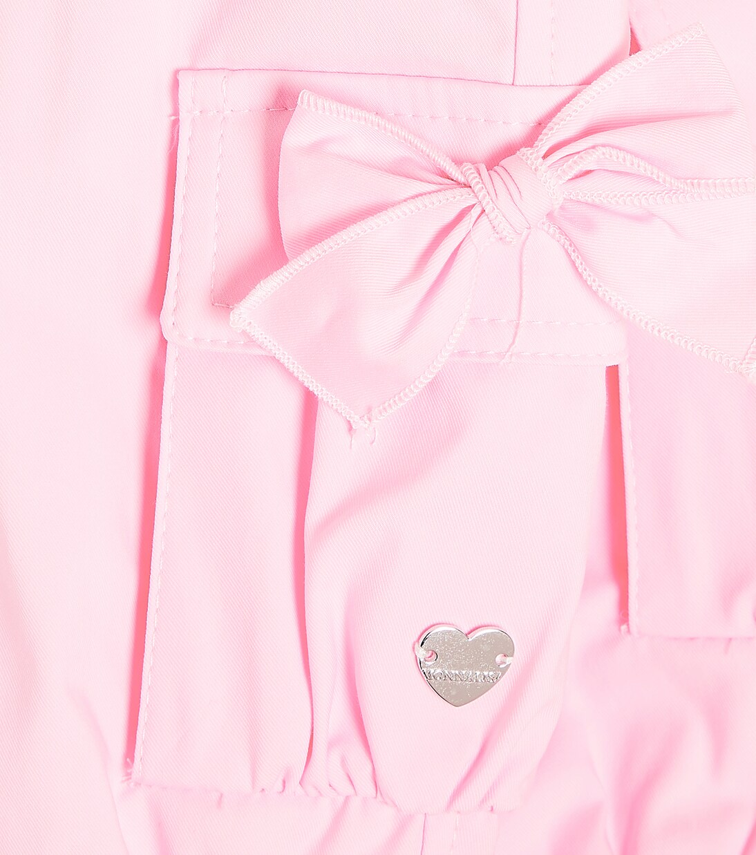 Baby bow-detail cotton-blend cargo pants | Monnalisa