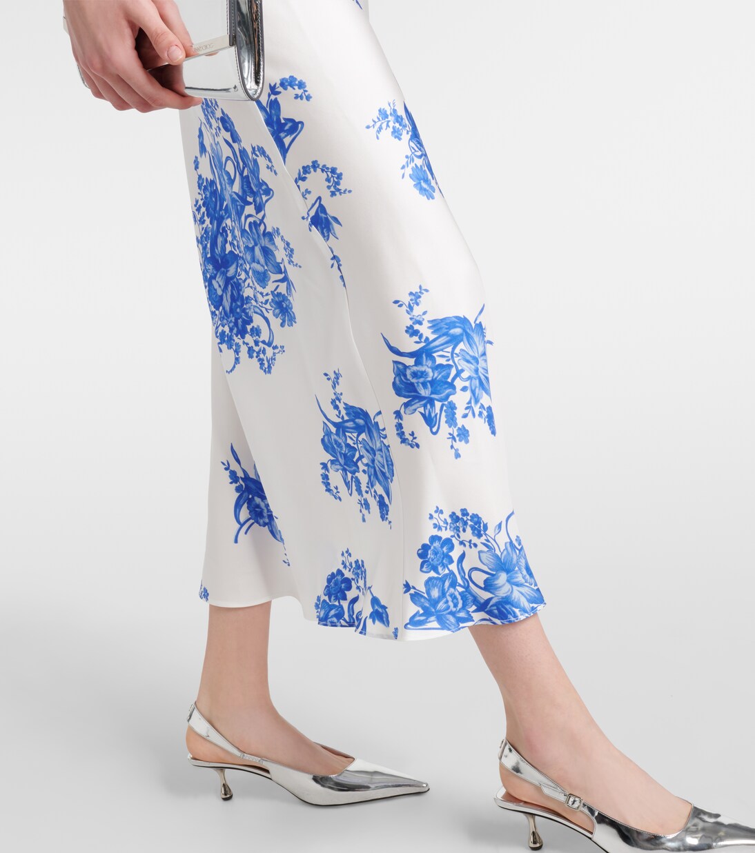 Robe midi en soie à fleurs | Rodarte