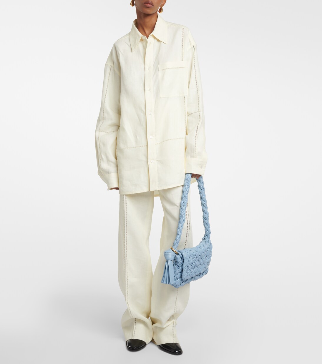 Pantalon droit en lin | Bottega Veneta