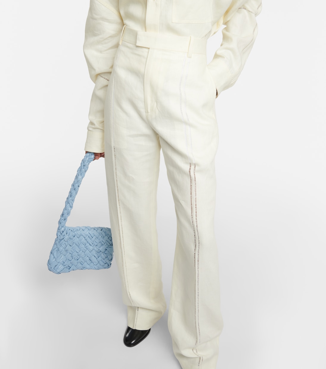 Pantalon droit en lin | Bottega Veneta