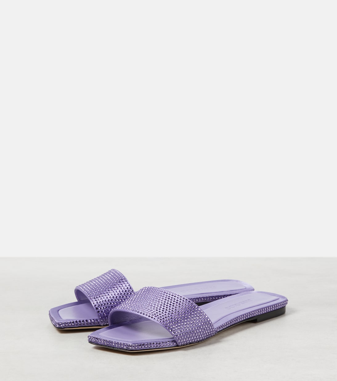 Pantoletten Clovis aus Satin mit Kristallen | Jimmy Choo