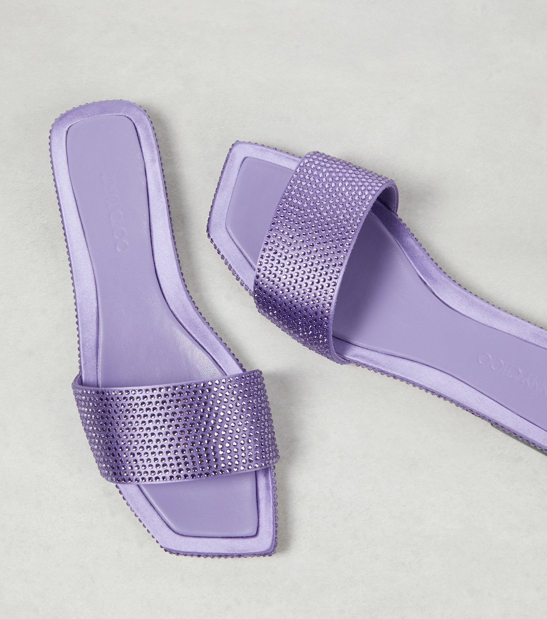 Pantoletten Clovis aus Satin mit Kristallen | Jimmy Choo