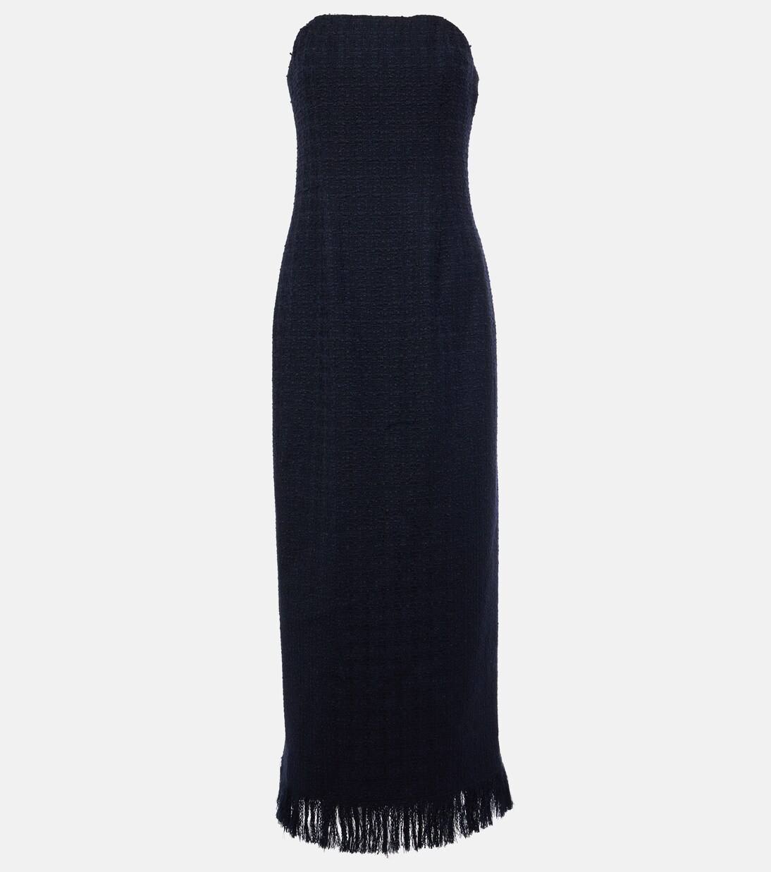 Robe bustier en laine et mohair mélangés | Oscar de la Renta