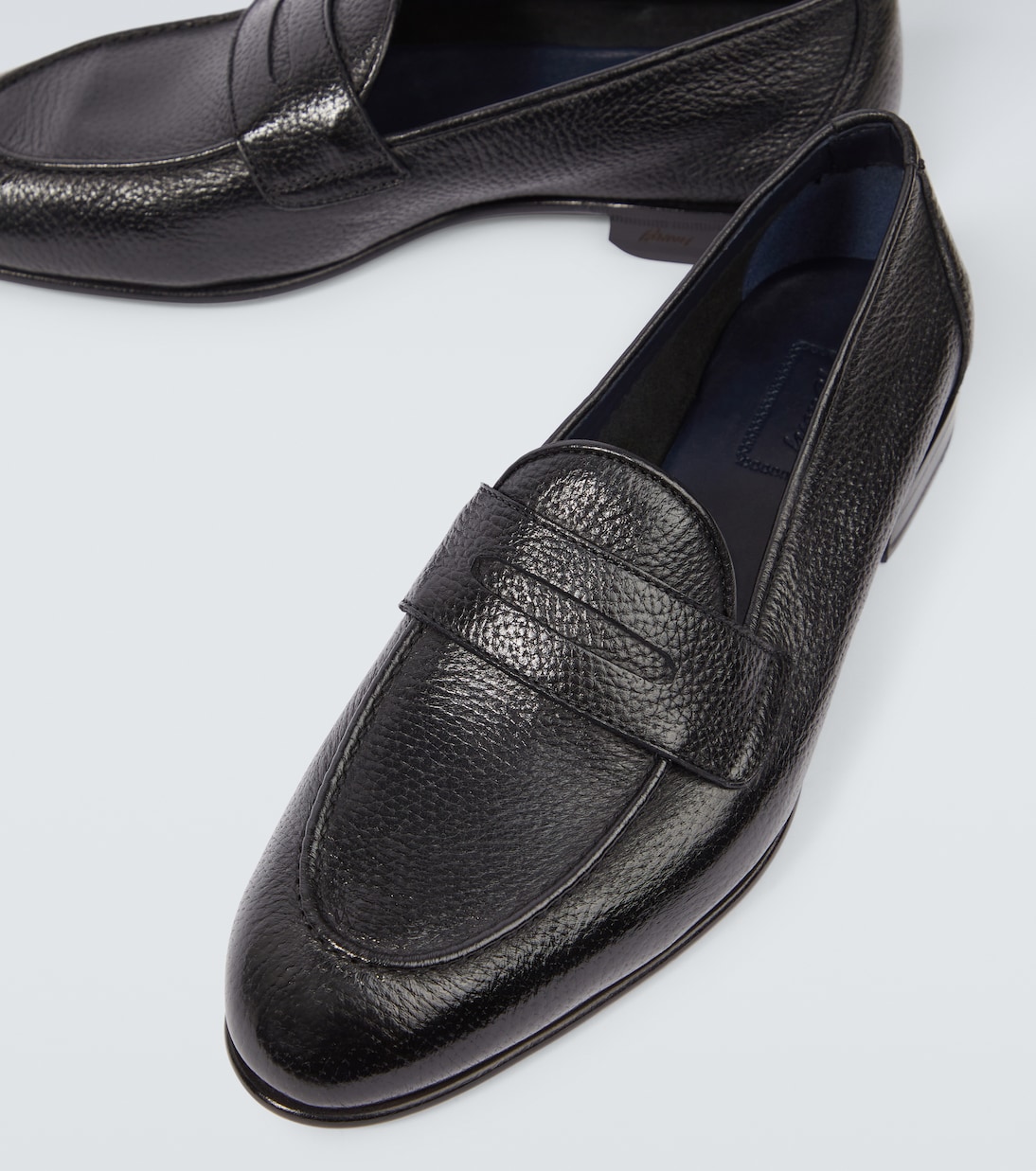 Appia grained leather penny loafers | Brioni