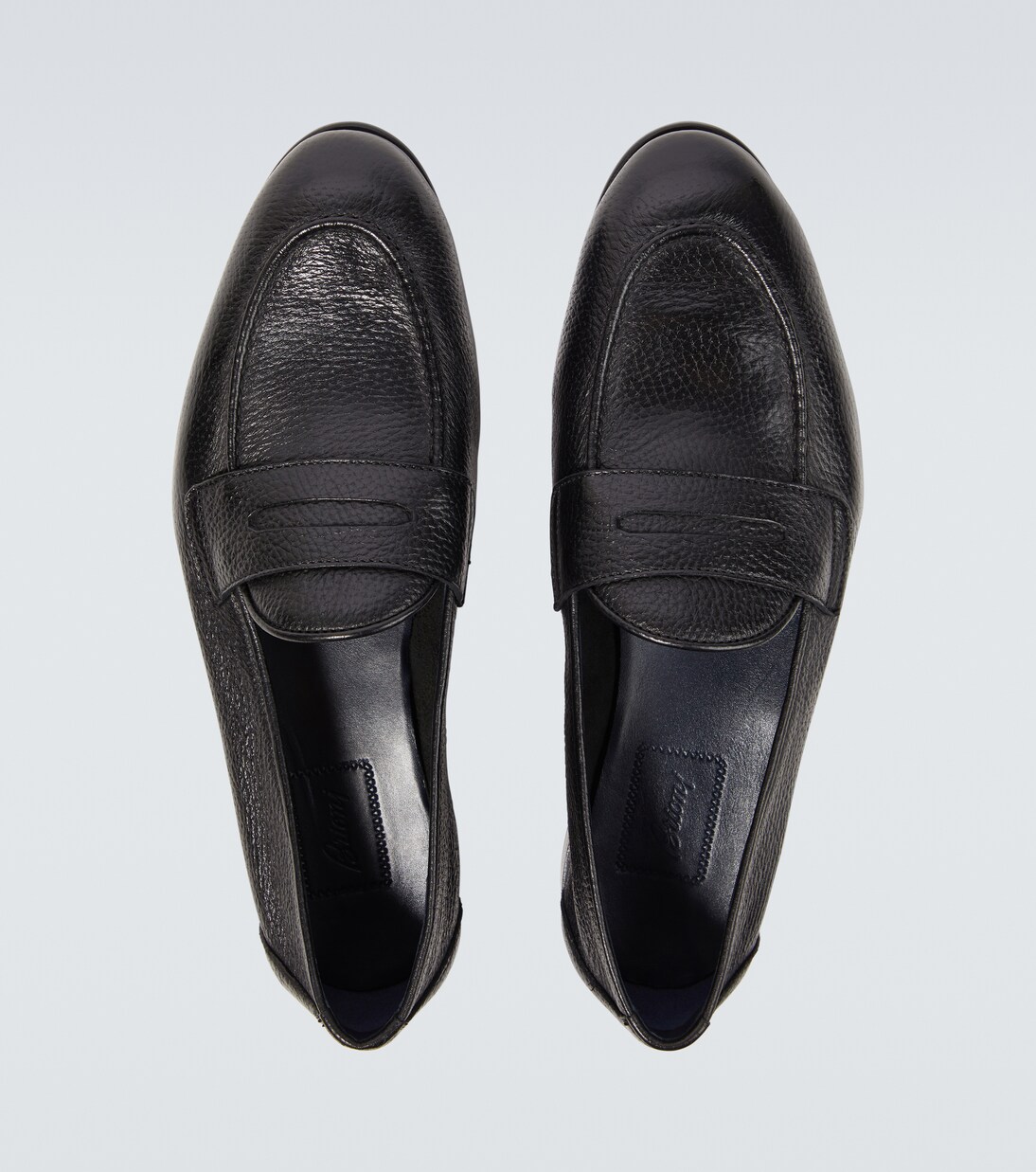 Appia grained leather penny loafers | Brioni