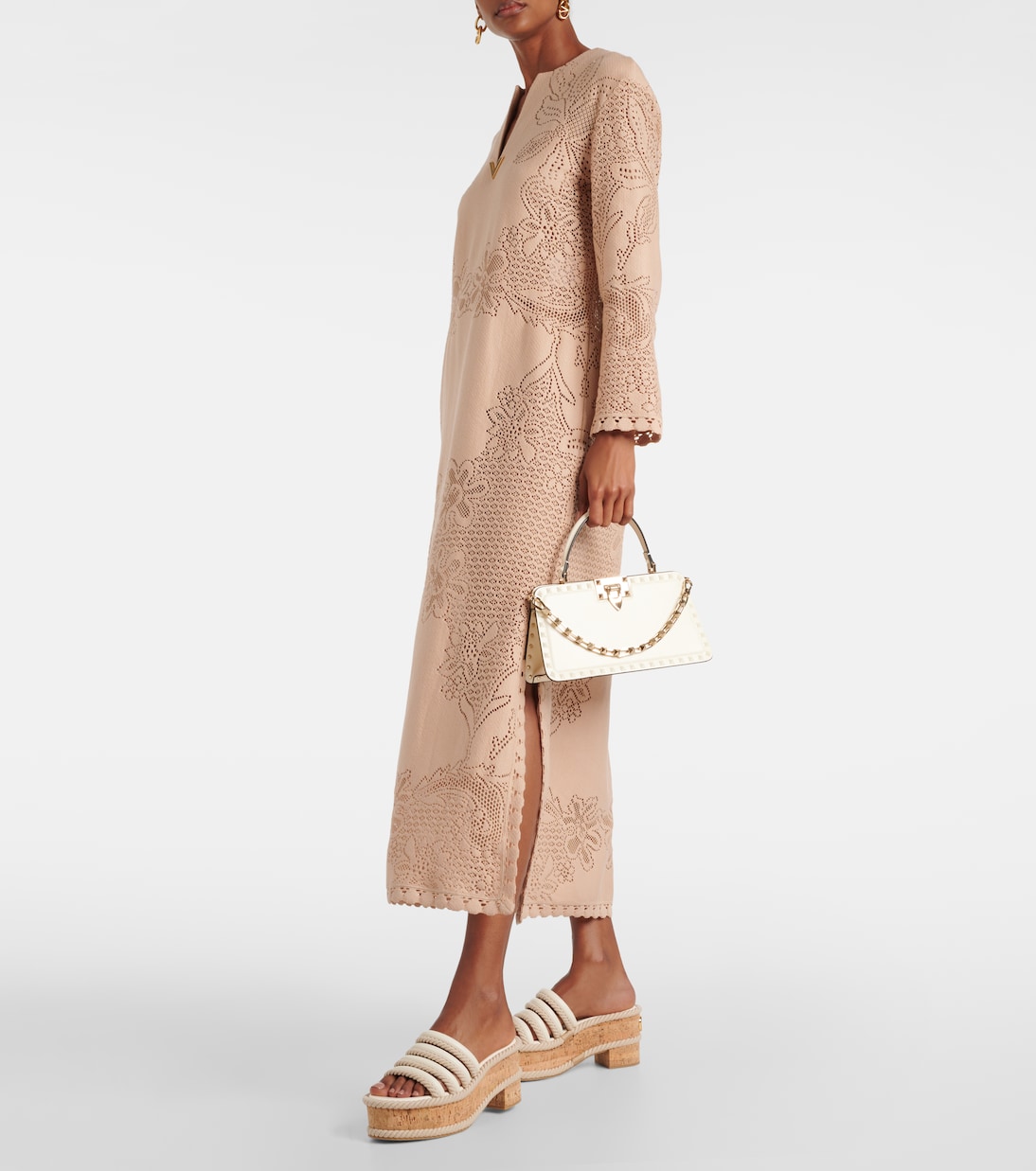 VLogo Summerblocks leather platform mules | Valentino Garavani