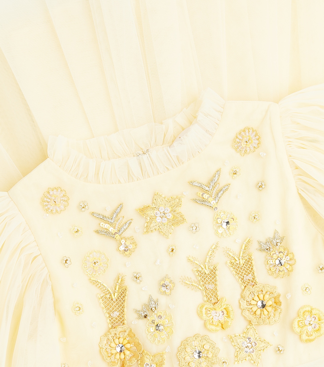 Gilded Floral embellished tulle dress | Tutu Du Monde